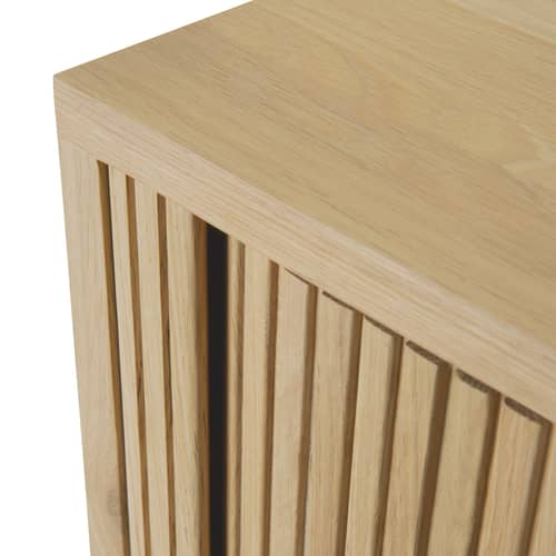Buffet Roller Max bois naturel / l 224 x H 80 cm - Ethnicraft - L 224 cm - Chêne massif huilé, Métal