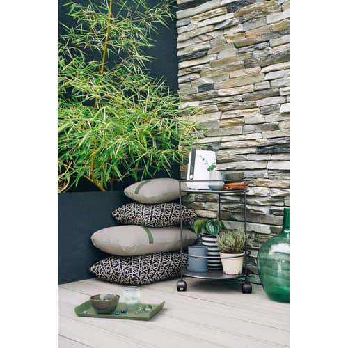 Chariot Guinguette métal vert /Ø 40 x H 62 cm - Plateau plein - Fermob - Cactus - Acier laqué