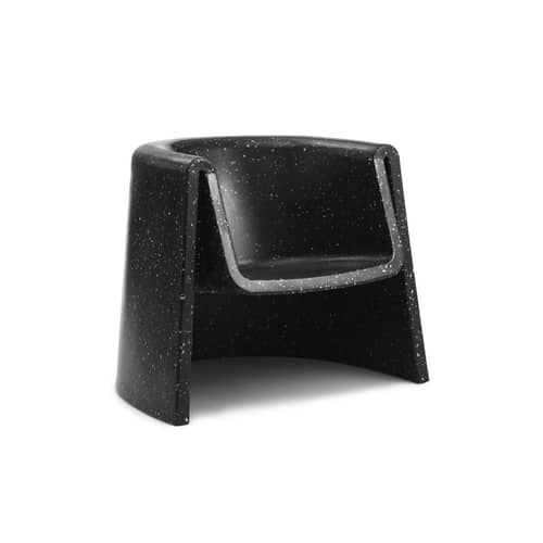 Fauteuil Bit plastique noir / Recyclé - Normann Copenhagen - Noir - Polyéthylène recyclé