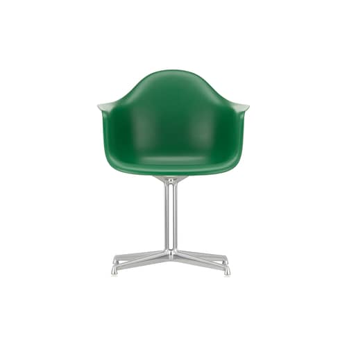 Fauteuil RE DAL - Eames Plastic Armchair vert / (1950) - Pied La Fonda / Recyclé - Vitra - Vert émeraude / Pied poli - Aluminium injecté, Polypropylène recyclé post-consommation