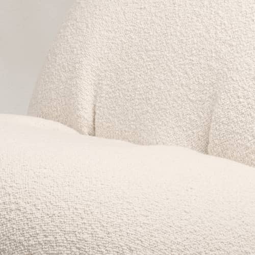 Fauteuil rembourré Pacha   / Pierre Paulin - Réédition 1975 - Gubi - Blanc (Tissu Karakorum 001) / Base noire - Contreplaqué, MDF peint, Mousse, Tissu bouclé
