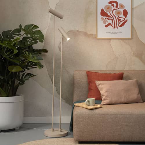 Lampadaire Havana / 2 abat-jours orientables - It\'s about Romi - Sable - Fer