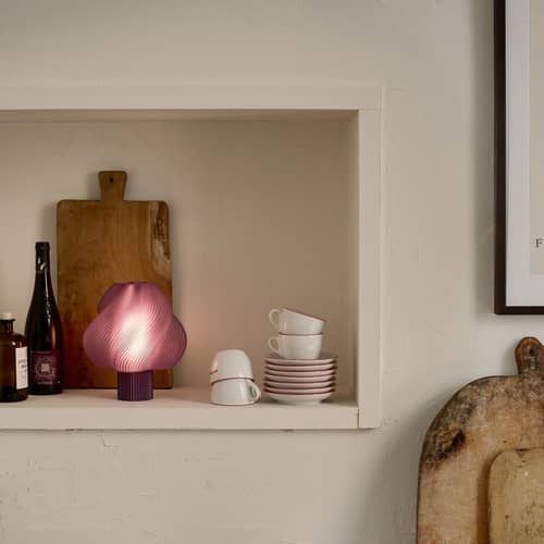 Lampe sans fil rechargeable Soft Serve violet - CRÈME ATELIER - Sorbet lavande - PLA recyclé