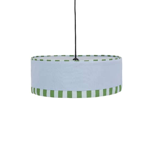 Paul Lampshade textile blue / Ø 50 x H 18 cm - NOBODINOZ - Baltic blue - Cotton