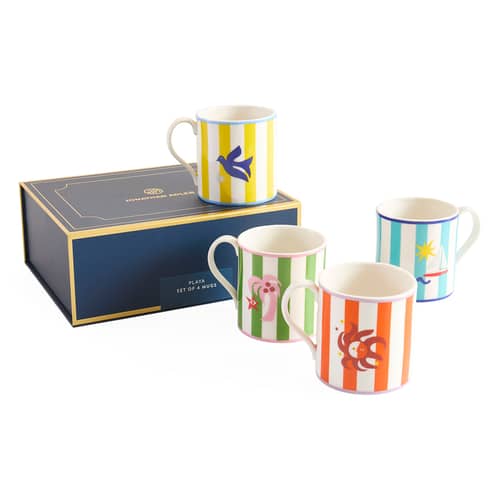 Set de 4 mugs Playa céramique - Jonathan Adler - Set de 4 mugs Playa céramique - Porcelaine
