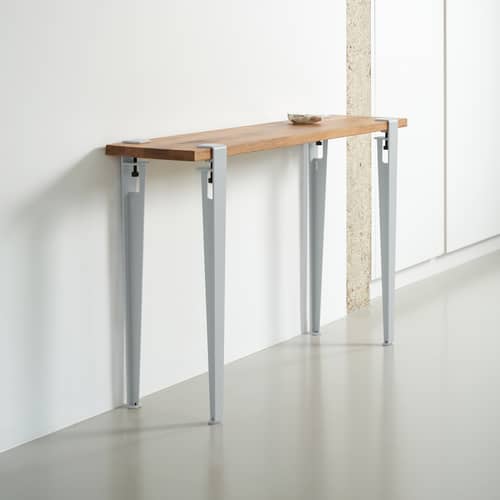 Pied  avec fixation étau / H 75 cm / Pour créer table & bureau - TIPTOE - Bleu pâle - Acier thermolaqué
