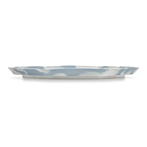 Piatto di portata Rêves de Rêves ceramica blu / 36,6 x 26,5 cm - Serax - Azzurro e bianco - Porcellana smaltata
