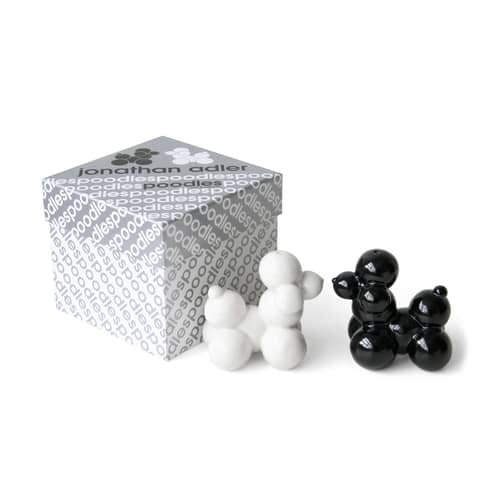 Poodle Salt and pepper set ceramic black - Jonathan Adler - Poodle Ceramic Salt and Pepper Shaker Set - China