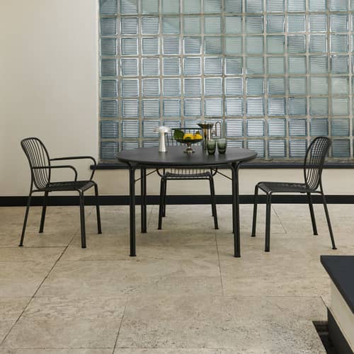 Tavolo rotondo Thorvald SC98 metallo nero / Ø 115 cm - &tradition - Nero caldo - Acciaio