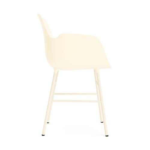 Form Armchair plastic material beige / Base, legs Metal - Normann Copenhagen - Cream - Lacquered metal, Polypropylene