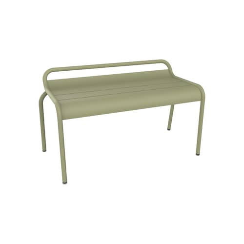 Banc empilable Luxembourg métal vert / Compact - 2 places / L 90 cm - Fermob - Vert tilleul - Aluminium