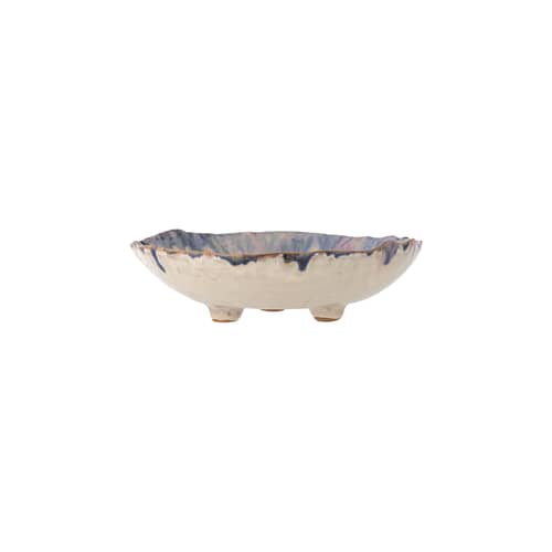 Bol Amalia céramique bleu / Ø 18,5 x H 5 cm - 350 ml - Bloomingville - Bleu - Grès émaillé