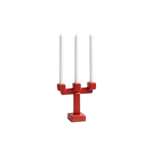 Chunk Large Candelabra metal red - & klevering - Reds - Aluminium
