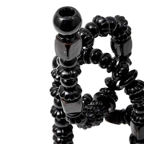 Chandelier Perles verre noir - POLSPOTTEN - Noir - Acier inoxydable, Verre recyclé