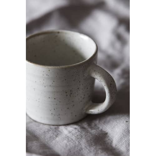 Espresso tazza Pion ceramica bianco grigio / Porcellana - House Doctor - Bianco-grigio - Porcellana smaltata