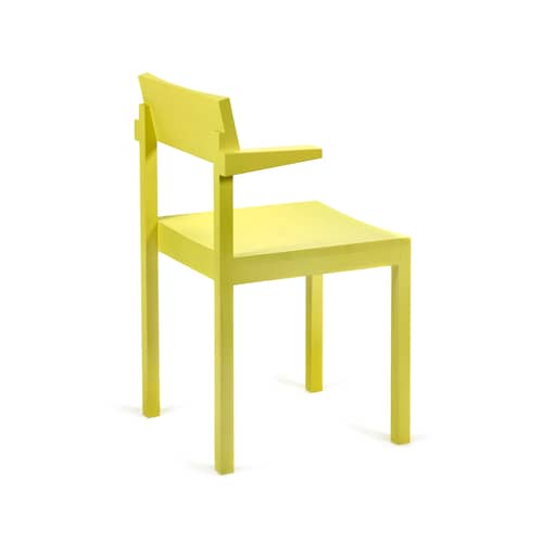 Fauteuil Silent bois jaune - valerie objects - Jaune soleil - Frêne