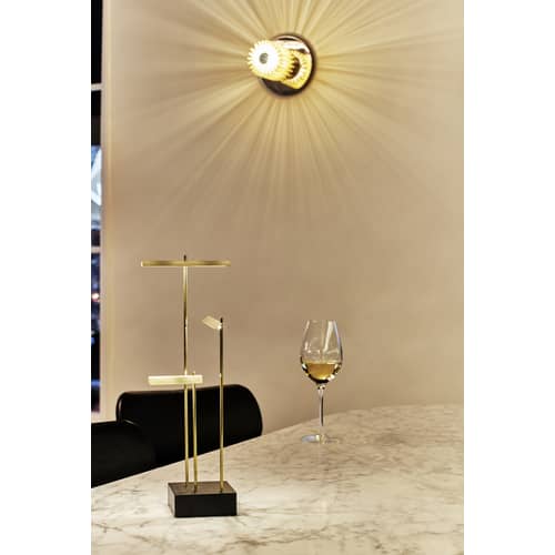 Lampe sans fil rechargeable Knokke LED   / H 35 cm - USB - DCW éditions - Laiton - Acier, Laiton naturel brossé