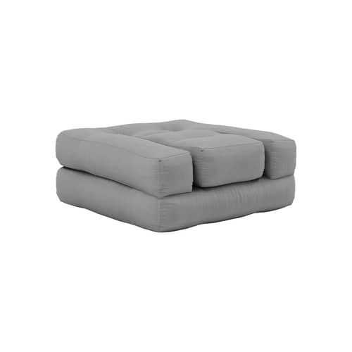 Fauteuil convertible enfant Mini Cube / Lit d\'appoint - KARUP DESIGN - Gris 746 - Coton, Fibres mélangées, Mousse