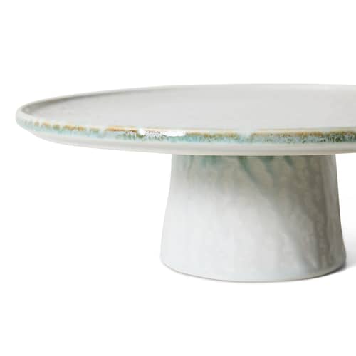 Plat à gâteau 70s ceramics céramique blanc / Ø 26 x H 9,5 cm - HK LIVING - Smudge - Grès émaillé