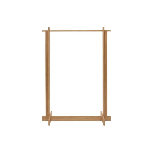 Portant Bridge Large bois naturel / L 105 x P 40 x H 150 cm - Ferm Living - Chêne huilé - Chêne massif, Placage de chêne