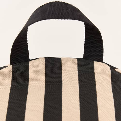 Pouf enfant Bliss tissu noir - NOBODINOZ - Noir & sable - Coton biologique, Polystyrène expansé