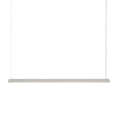 Sospensione Linear LED metallo grigio / L 169,2 cm - Alluminio - Muuto - Grigio - Alluminio