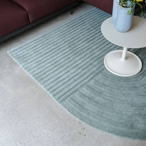 Tapis Relevo / 200 x 300 cm - Tufté main - Muuto - Vert sauge - Laine de Nouvelle-Zélande