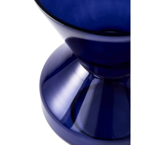 Vase Thick neck verre bleu / Ø 27,5 x H 40 cm - Pols Potten - Bleu - Verre