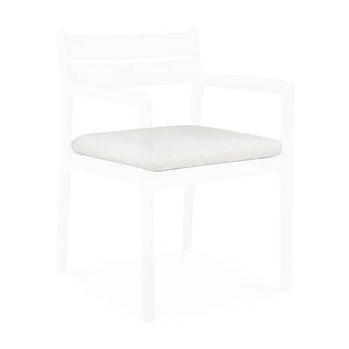  Accessory textile white / Seat cushion for Jack Outdoor Chair & Dining chair - Ethnicraft - Off white - Foam, Polypropylene fabric