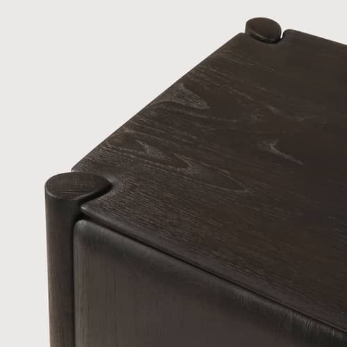 Buffet PI bois marron / L 230 x H 83 cm - Ethnicraft - Teck brun foncé - Teck massif teinté