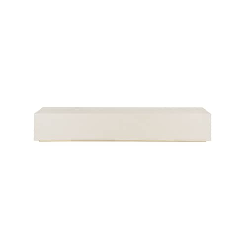 Console basse Elements / 180 x 45 x H 30 cm - Microciment - Ethnicraft - L 180 cm / Blanc cassé - Microciment