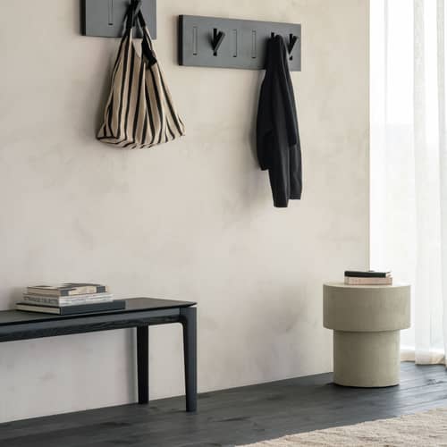 Elements End table composite material white / Ø 41 x H 47 cm - Microcement - Ethnicraft - Off white - Microcement