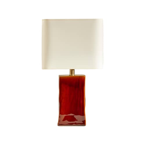 Lampe de table Nomad céramique marron - Maison Sarah Lavoine - Noisette / Coton écru - Coton, Faïence émaillée