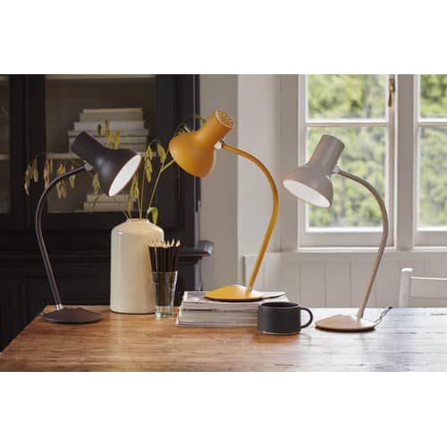 Lampe de table Type 75 Mini / H 46 cm - Anglepoise - Or Curcuma - Acier, Aluminium, Fonte