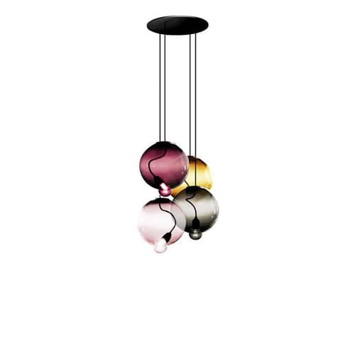 Pendelleuchte Meltdown Cappellini / 4 Glaskugeln - Bunt - Glas