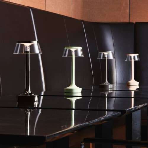 Schnurlosleuchte Bon Jour Unplugged plastikmaterial rosa / LED - Sensitiver Variator - Flos - Rosa French - ABS, PMMA