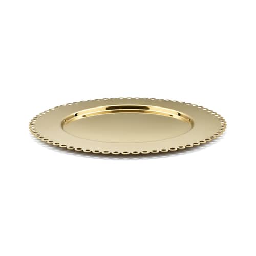 Plateau Edges métal or / Ø 32,5 cm - Alessi - Doré - Acier inoxydable 18/10