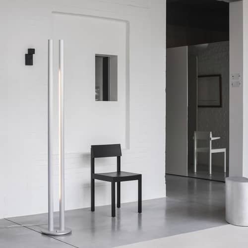 Stehleuchte L1 LED metall weiß Aluminium / H 190 cm - valerie objects - Weiß - Aluminium