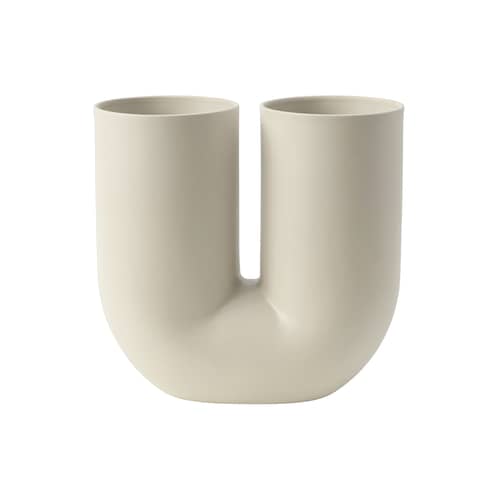 Vase Kink céramique beige / Earnest Studio, 2018 - Muuto - Sable - Céramique