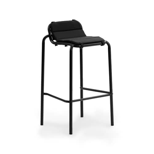 Accessoire / Coussin pour tabouret de bar Vig - Normann Copenhagen - Noir - Mousse à mémoire de forme, Tissu outdoor