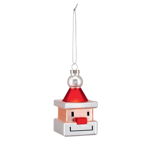 Boule de Noël Santa Cube / Verre soufflé peint main - Alessi - Père Noël - Verre soufflé