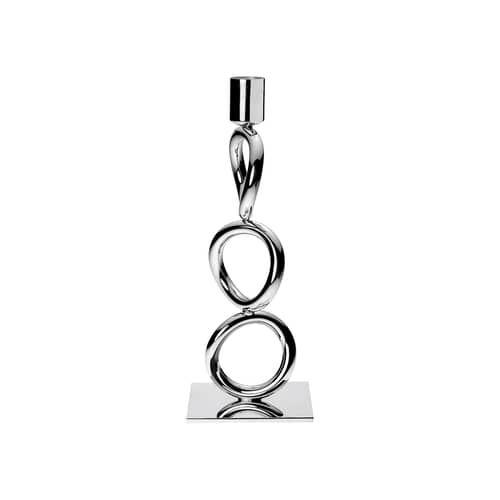 Vertigo Candle stick metal / 3 ring candle holder Andrée Putman, 2002 - Christofle - Silver metal - Silvery metal