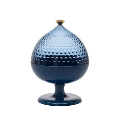 Pumo Centrepiece plastic material blue Container / Sugar bowl - Ø 21 x H 29 cm - Kartell - Blue / Light blue - Technopolymer