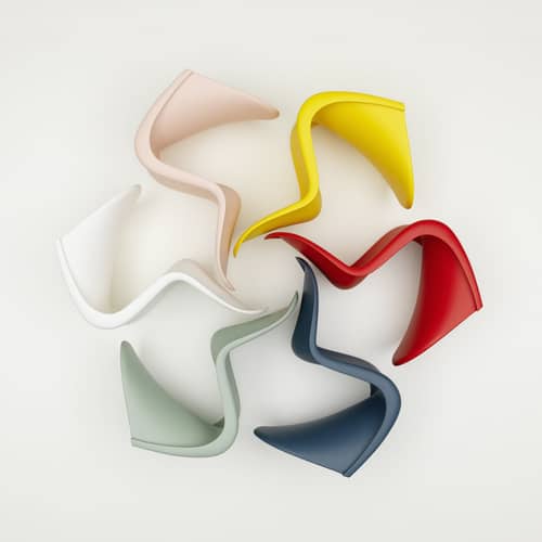 Chaise enfant Panton Junior plastique vert / By Verner Panton, 1959 - Vitra - Menthe douce - Polypropylène teinté