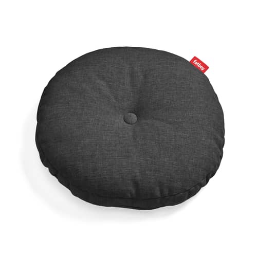 Coussin d\'extérieur Circle tissu gris / Ø 50 cm - Fatboy - Gris tonnerre - Mousse polypropylène, Tissu oléfine