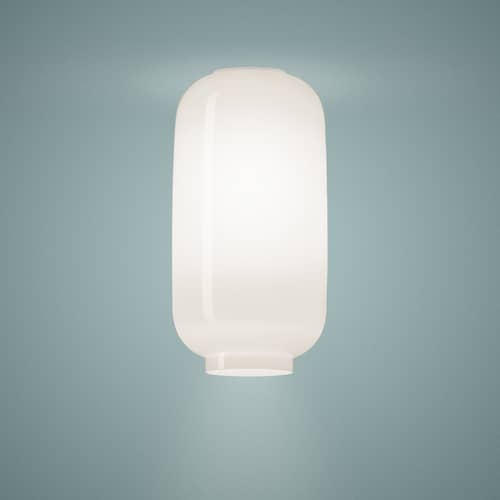 Deckenleuchte Chouchin Bianco n°2 glas weiß / Ø 22 x H 43 cm - / Glas - Foscarini - Weiß - mundgeblasenes Glas
