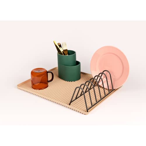 Égouttoir Dish Drainer métal noir gris / Pour assiettes - Hay - Egouttoir assiettes / Anthracite - Acier laqué