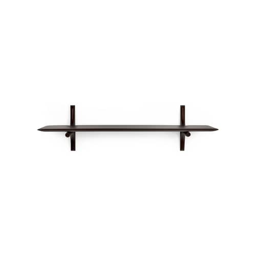 Etagère murale PI bois marron / L 100 cm - Acajou massif - Ethnicraft - L 100 cm / Acajou - Acajou massif teinté