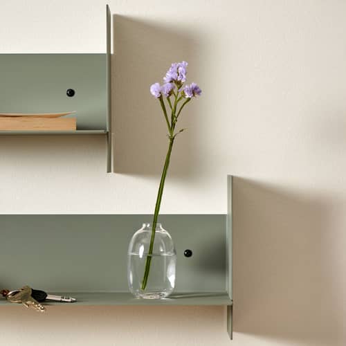 Étagère Pli métal vert / L 20 x P 15 cm - TIPTOE - Gris Eucalyptus - Acier thermolaqué