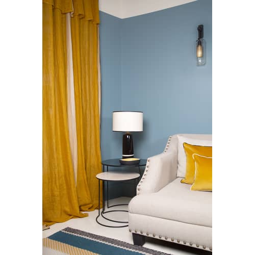 Lampada da tavolo Sicilia Small ceramica nero / H 49 cm - Ceramica - Maison Sarah Lavoine - Nero - Ceramica, Cotone